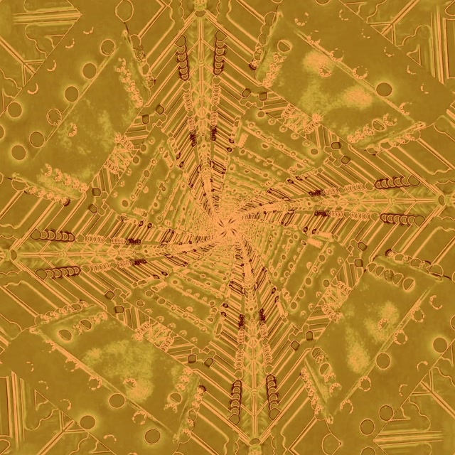 Zlato Vezje Neonski Tunel VJ Loop 1:1 Kvadrat 60fps Ohranjevalnik Zaslona