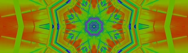 Neon Tunnel Kaleidoskop Zvezdni Izbruh 32:9 Super Ultrawide 60fps Zaslonski Varčevalnik VJ Loop