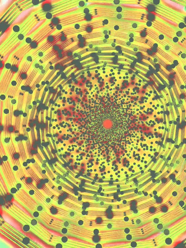 Neon Tunel Spirala Pika Vrtinec VJ Loop 60fps Ohranjevalnik zaslona 3:4 iPad Portret