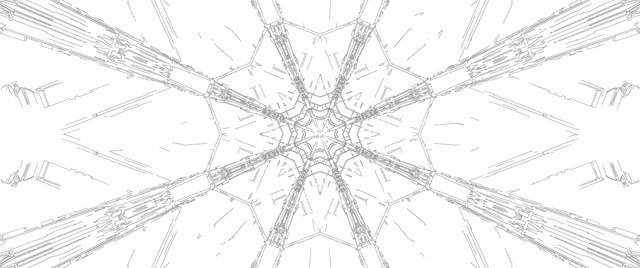 Neon Tunel Kaleidoskop Zvezda Izbruh VJ Loop 2.39:1 Cinemascope 60fps Ohranjevalnik Zaslona