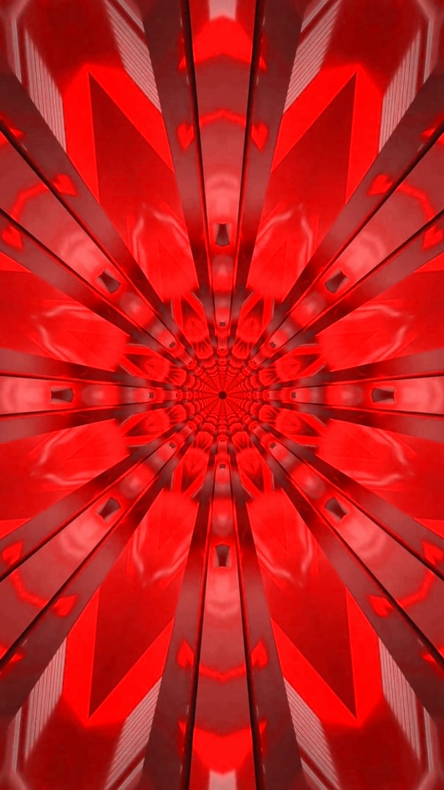 Red Neon Tunnel Radial Burst Screensaver 9:16 Reels 60fps Vj Loop