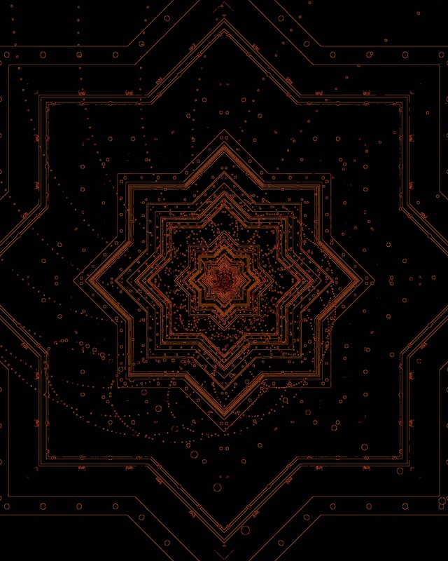 Neon Tunnel Bakrena Mandala Zvezda Vrtinec Vj Loop 4:5 Instagram 60fps Ohranjevalnik zaslona