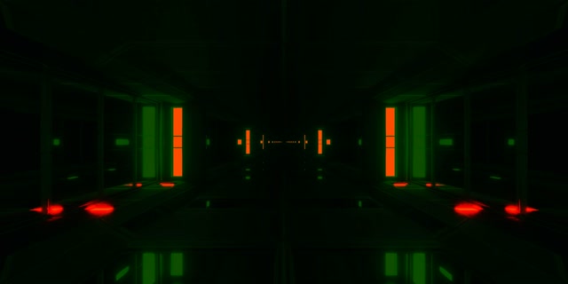 Neon Tunel Zelen Oranžen 60fps 2:1 Univisium Ohranjevalnik Zaslona VJ Loop