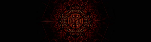 Neonski predor rdeč mandala fraktal 32:9 ultraširok 60fps ohranjevalnik zaslona VJ Loop
