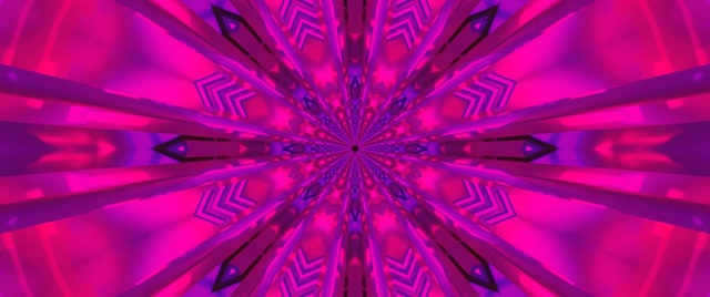 Neon Tunel Kaleidoskop Zvezda Izbruh Rožnato vijolična VJ Loop 2.39:1 Cinemascope 60fps Ohranjevalnik zaslona