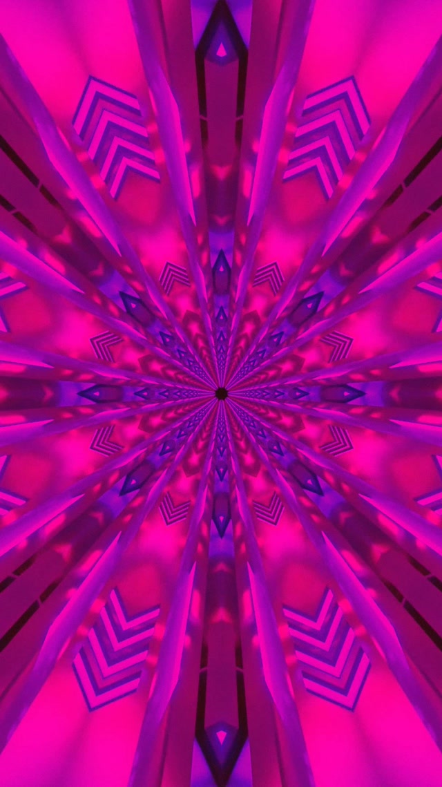Neon Tunel Kaleidoskop Zvezda Izbruh VJ Loop 9:16 Reels 60fps Ohranjevalnik zaslona