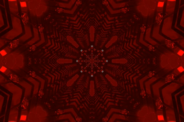 Rdeč Fraktal Kaleidoskop Neon Tunel VJ Loop 3:2 Surface 60fps Ohranjevalnik zaslona