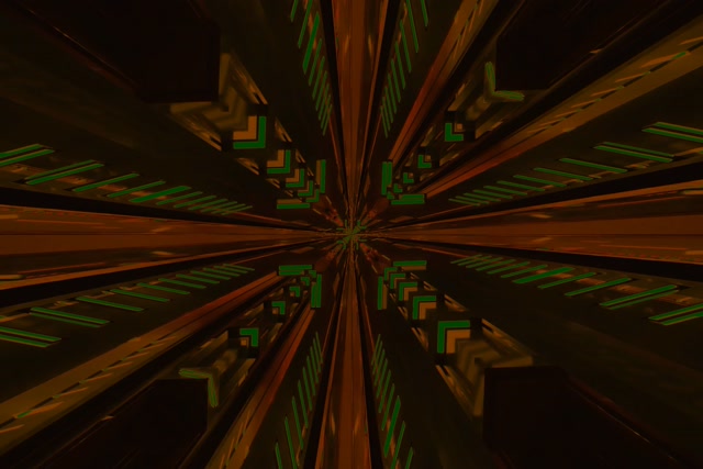 Neon Tunel Zeleni Pixel Kaleido VJ Loop 3:2 Surface 60fps Screensaver