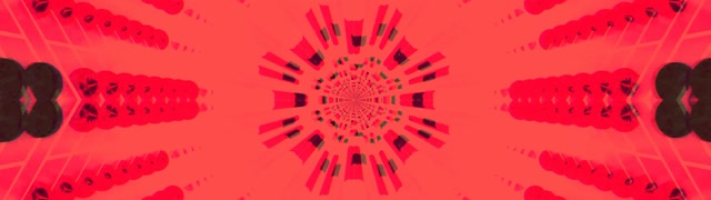 Neon Tunel Rdeči Kaleido Izbruh VJ Loop 32:9 Super Ultrawide 60fps Screensaver