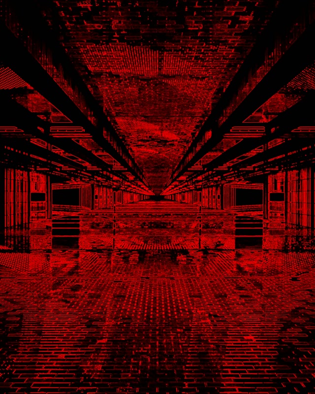 Rdeči Opečnati Neon Tunnel Vj Loop 4:5 Instagram 60fps Ohranjevalnik zaslona