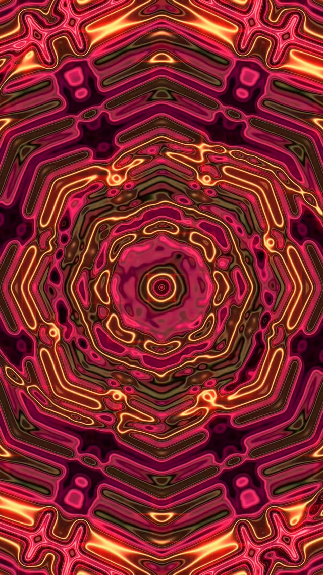 Neon Tunnel Mandala Vortex 60fps 9:16 Reels Screensaver Vj Loop