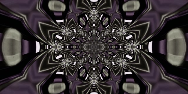 Neon Tunel Temni Fraktal Kaleidoskop 2:1 Univisium 60fps Ohranjevalnik Zaslona VJLoops