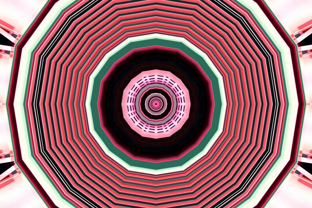 Neon Tunel Spiralni Osemkotnik VJ Loop 3:2 Surface 60fps Ohranjevalnik Zaslona