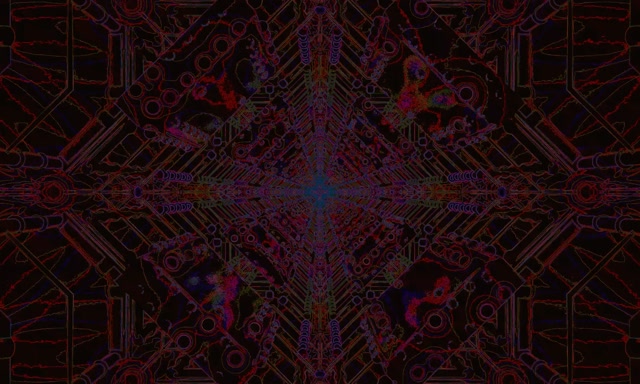 Neon Tunel Rdeč Fraktal Kaleidoskop 5:3 Širok 60fps Ohranjevalnik Zaslona VJ Loop