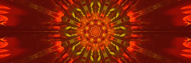 Ognjena Mandala Prasket Neonski Tunel VJ Loop 3:1 Trojno Širok 60fps Ohranjevalnik zaslona