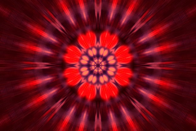 Neon Predor Rdeči Fraktalni Kaleidoskop Izbruh VJ Loop 3:2 surface 60fps screensaver