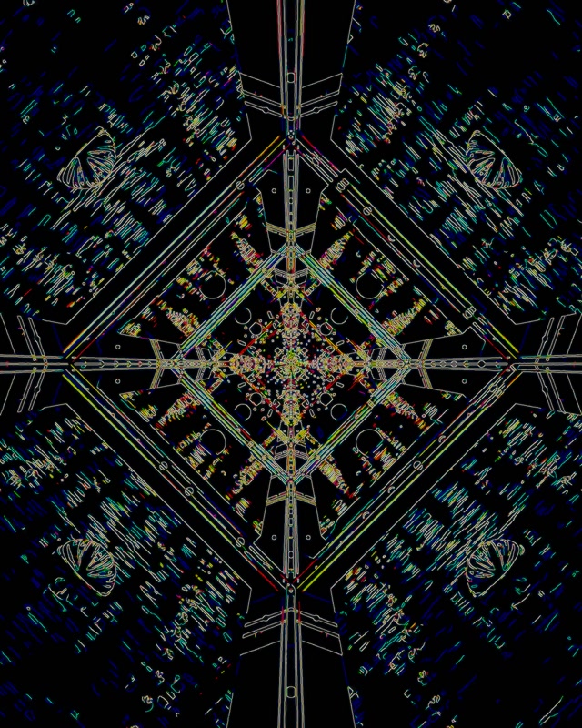 Neon Tunel Kaleidoskop Ohranjevalnik zaslona 60fps 4:5 Instagram VJ Loop