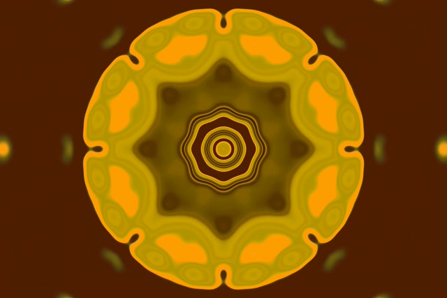 Oranžen Neon Tunel Mandala Ohranjevalnik zaslona 3:2 Surface 60fps VJ Loop