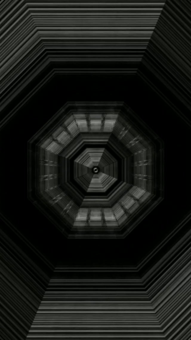 Infinite Octagon Neon Tunnel 9:16 Reels 60fps Screensaver VJ Loop