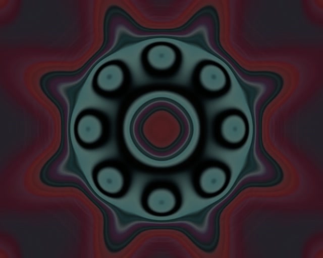 Rotating Gear Neon Tunnel 5:4 Industrial 60fps VJ Loop Screensaver