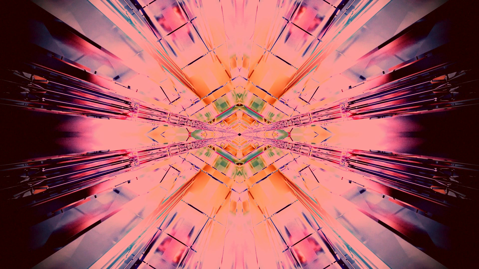 Neon Tunel Roza Kaleidoskop Ohranjevalnik Zaslona 4K UHD 60fps VJ Loop