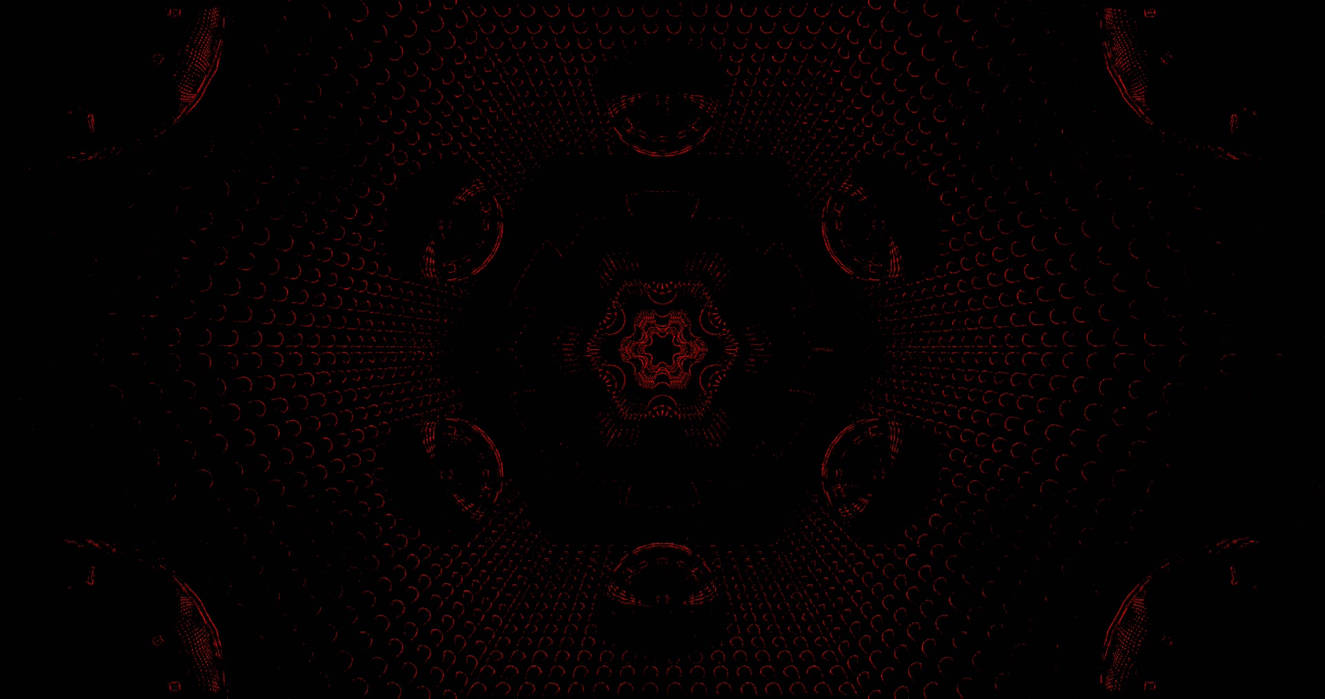 rdeč neon tunel kaleidoskop vzorec 4K UHD 60fps ohranjevalnik zaslona windows 11 VJ Loop