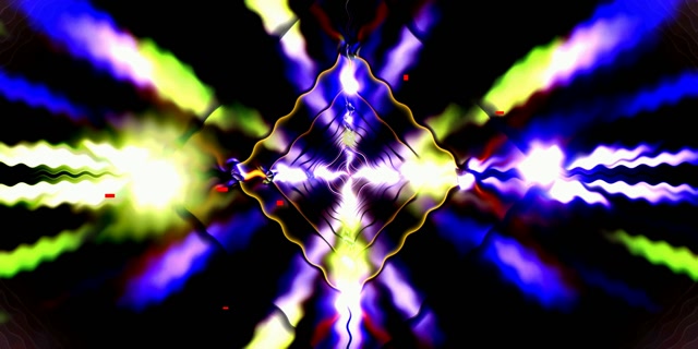 Neon Tunel Modro Zelena Strela Ohranjevalnik Zaslona 2:1 Univisium 60fps VJ Loop