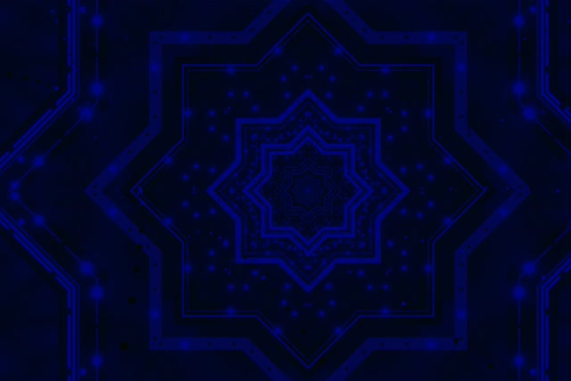 Neon Tunel Modra Zvezda Mandala 3:2 Surface 60fps Ohranjevalnik Zaslona Vj Loop