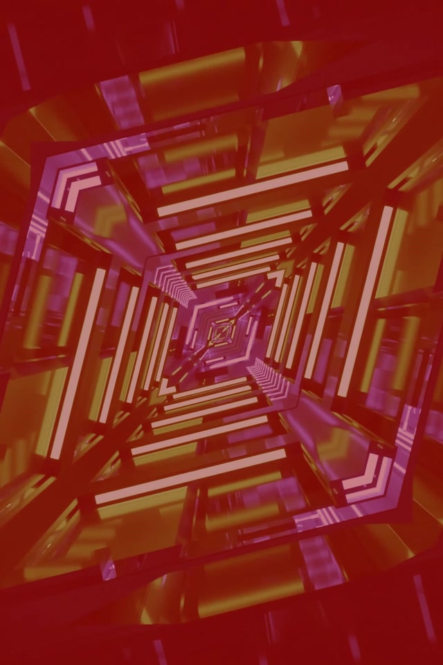 Neon Tunel Vrteči Kvadrat Vrtinec VJ Loop 2:3 Foto Portret 60fps Ohranjevalnik Zaslona