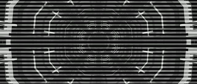 Neon Tunel Oktagon Mreža VJ Loop 21:9 Ultraširok 60fps Ohranjevalnik Zaslona