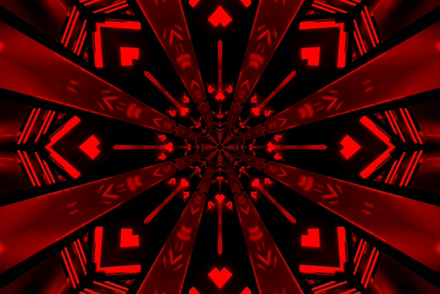 Rdeči Meč Kaleidoskop Neon Tunel VJ Loop 3:2 Surface 60fps Ohranjevalnik Zaslona