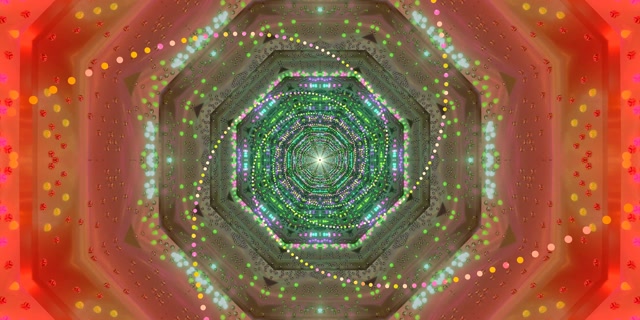 Neon Tunel Osmerokotnik Ohranjevalnik zaslona 2:1 Univisium 60fps VJ Loop