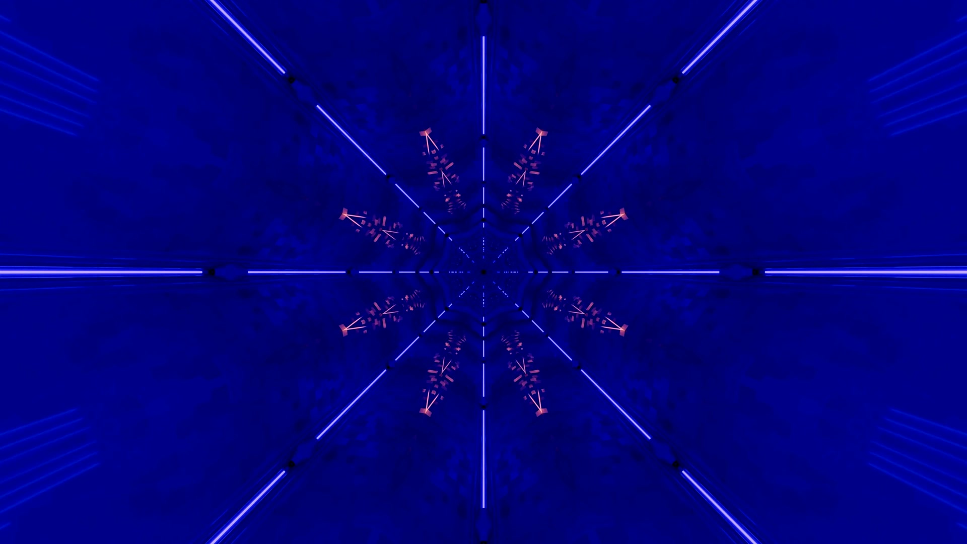 Tunel Neon Kaltër Ruajtësi Ekrani 4K UHD 60fps VJ Loop