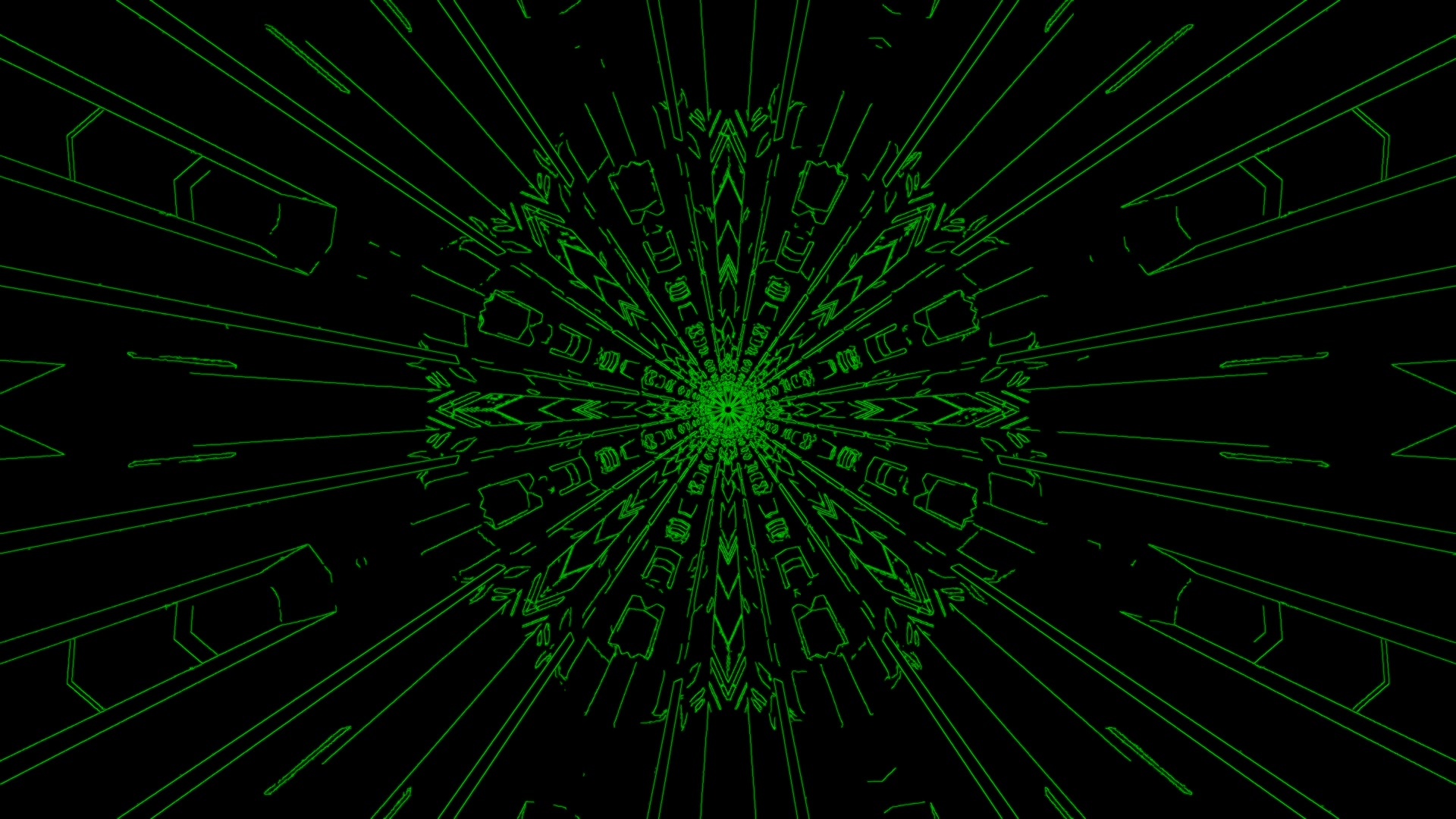 Tunel Neon E Gjelbër Ruajtës Ekrani 4K UHD 60fps VJ Loop