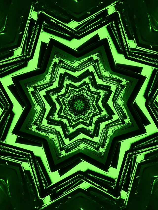 Tunel Neon Vorbull Yll i Gjelbër VJLoops 3:4 iPad Portrait 60fps Screensaver