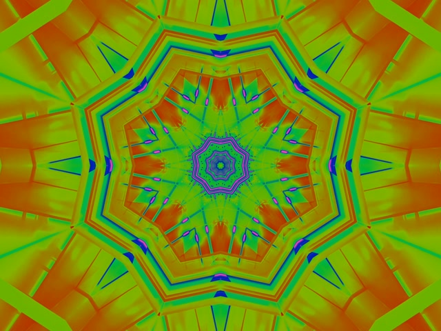 Tunel Neon Kaleidoskop Yll Burst 4:3 Classic 60fps Screensaver Vj Loop