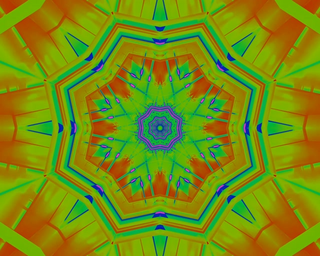 Tunel Neon Kaleidoskop Yll Burst 5:4 industrial 60fps Screensaver Vj Loop