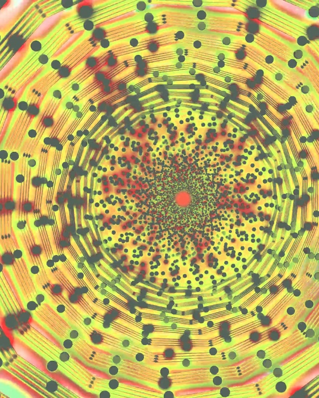 Tunel Neon Spiral Pikë Vorteks VJ Loop 4:5 Instagram 60fps Ruajtës Ekrani