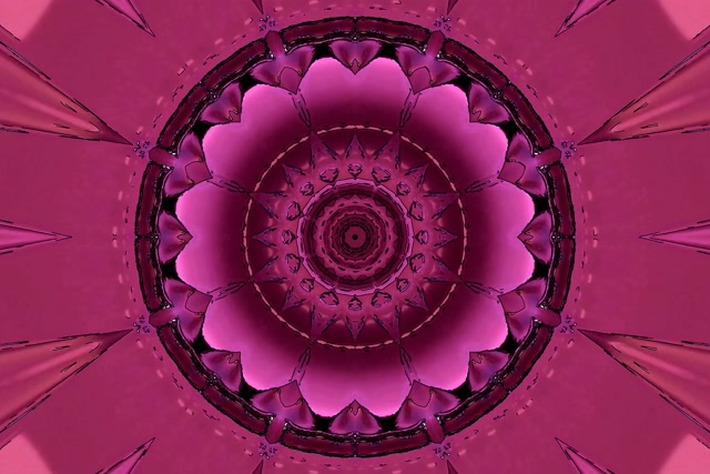 Tunel Neon Rozë Mandala Ruajtës Ekrani 3:2 Surface 60fps VJ Loop