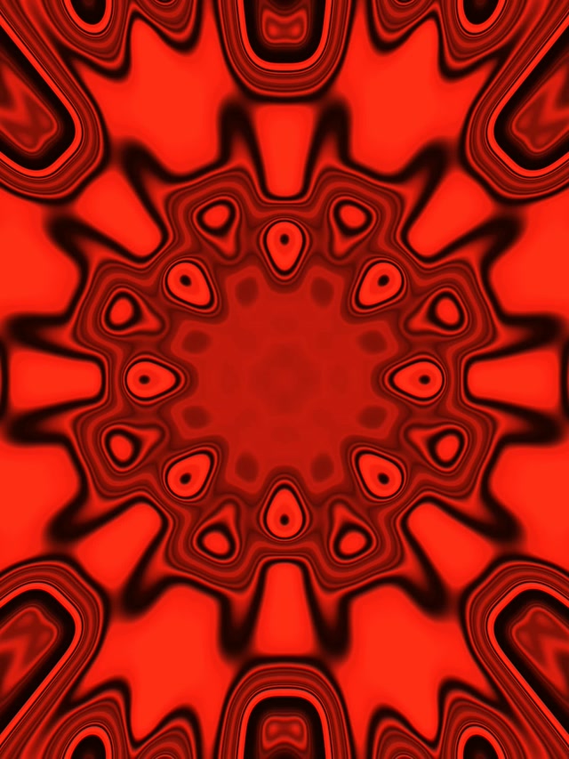 Neon Tunnel Fractal Kaleidoscope Burst i Kuq VJ Loop 3:4 iPad Portrait 60fps Mbrojtës Ekrani