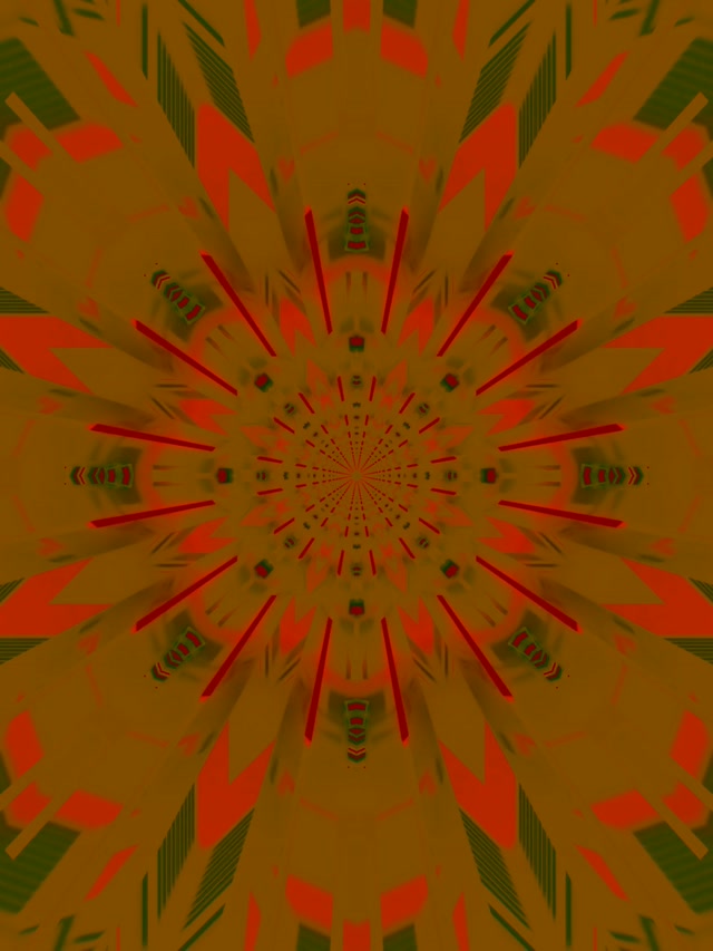 Tunel Neon Kaleidoskop Burst VJ Loop 3:4 iPad Portrait 60fps Ruajtës Ekrani