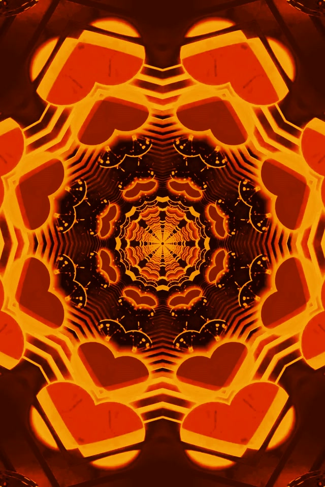 Tunel Neon Kaleidoskop Zjarri Vortex 2:3 Photo Portrait 60fps Ruajtës Ekrani Vj Loop