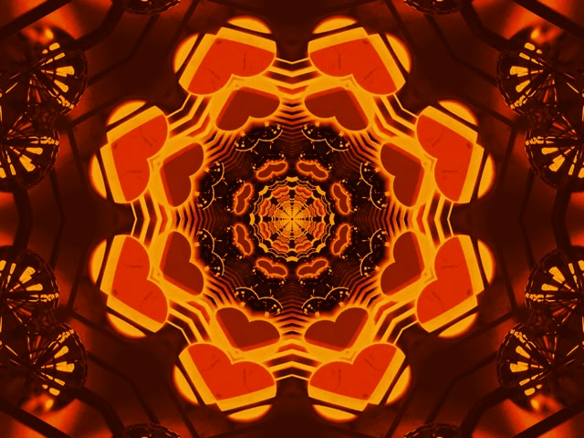 Vj loop Kaleidoskop Zjarri Tunel Neon Ruajtës Ekrani 4:3 classic 60fps
