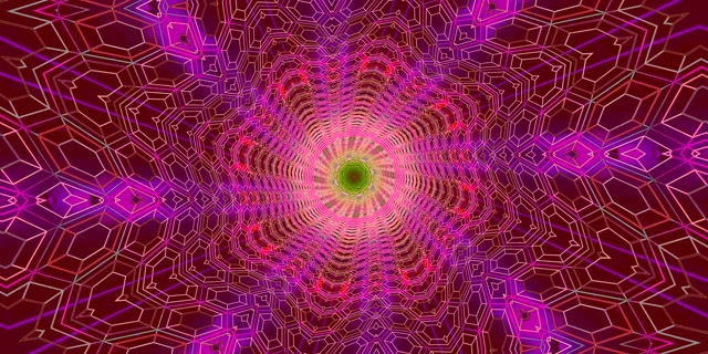 Tunel Neon Kaleidoskop VJLoops 2:1 Univisium 60fps Screensaver