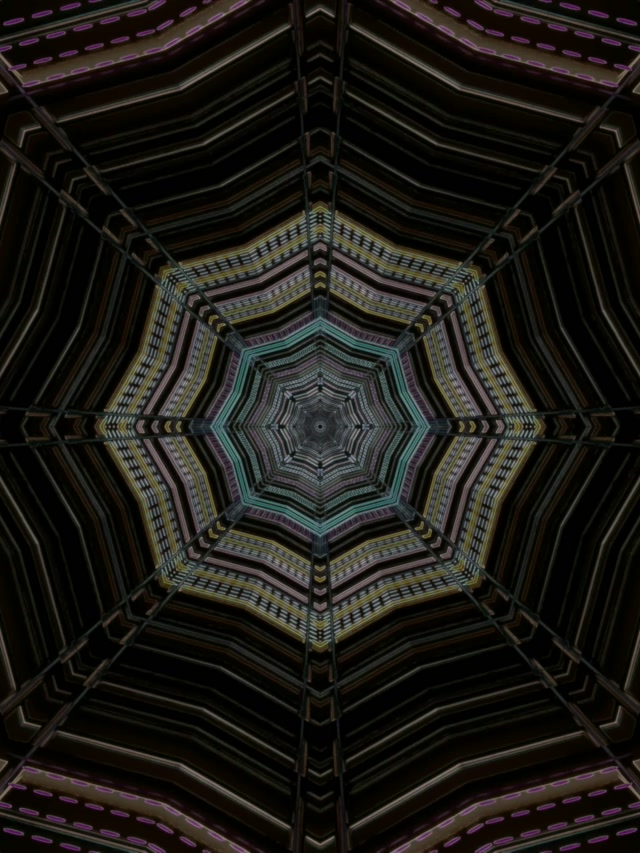 Tunel Neon Tetëkëndësh Ruajtës Ekrani 3:4 iPad Portrait 60fps VJ Loop