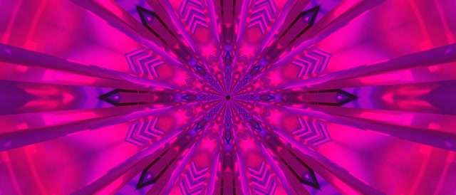 Tunel Neon Kaleidoskop Shpërthim VJ Loop 21:9 Ultrawide 60fps Screensaver