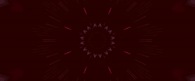 Tunel Neon Burst Mandala Rozë Vj Loop 2.39:1 Cinemascope 60fps Screensaver