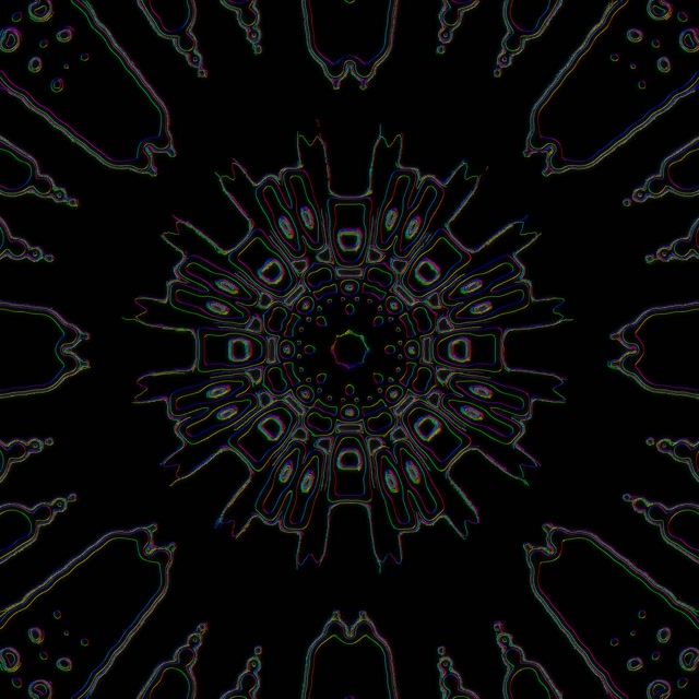 Neon Tunnel Kaleidoscope Burst | VJ Loop 1:1 Square 60fps Screensaver
