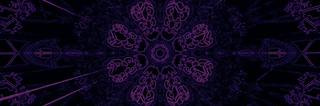 Vj loop Tunel Neon Vjollcë Kaleidoskop Yll 3:1 Triple Wide 60fps Screensaver