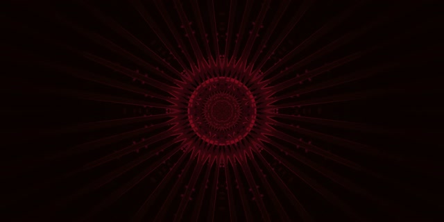 Tunel Neon Burst Mandala Crimson VJ Loop 2:1 Univisium 60fps Screensaver